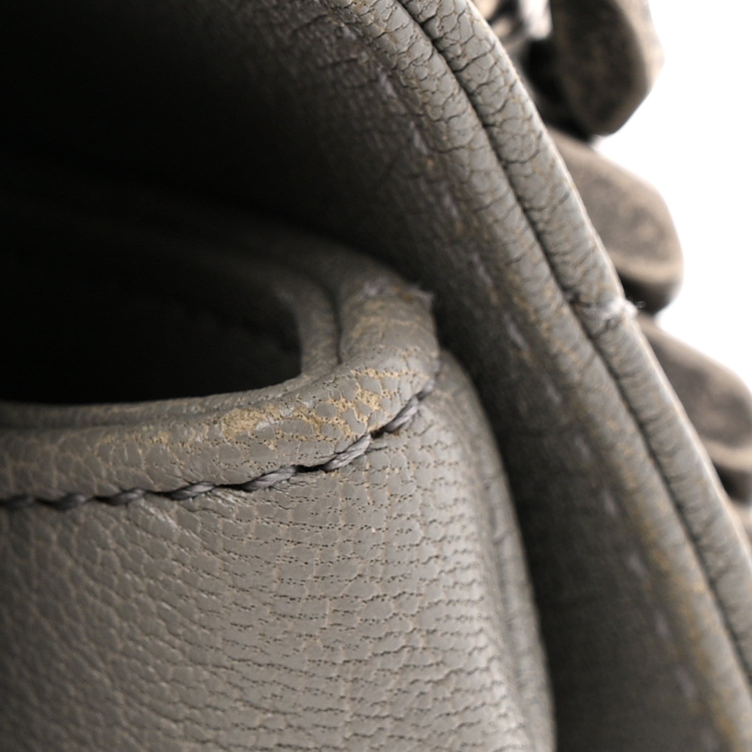 Saint Laurent Sheepskin Matelasse Chevron Monogram Medium College Bag Granite 14 of 14