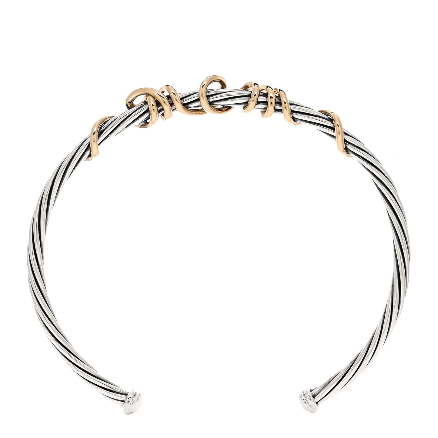 Sterling Silver 14K Yellow Gold DY Whispers Mom Bracelet