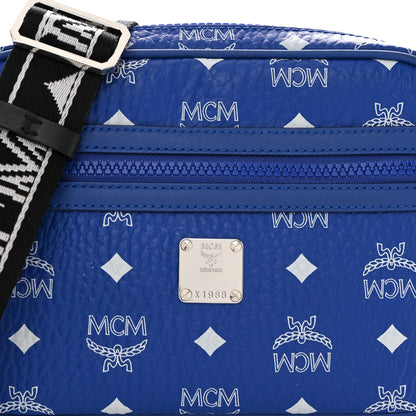 MCM Visetos Klassik Crossbody Bag Blue 8 of 10