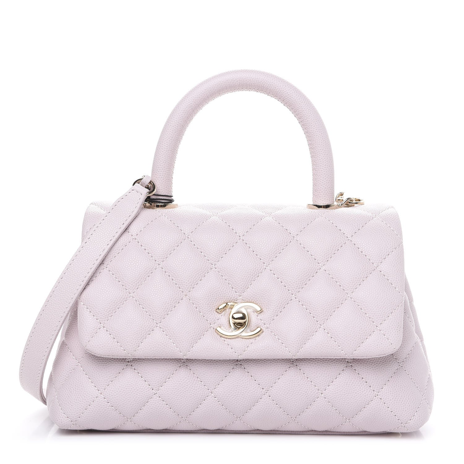Chanel Caviar Quilted Mini Coco Handle Flap Lilas Lilac 1 of 10