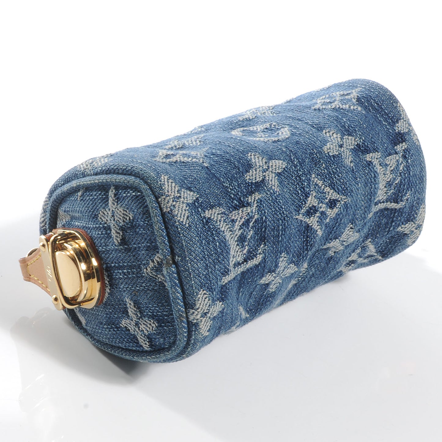 Monogram Denim Pochette Speedy PM Key Holder Blue