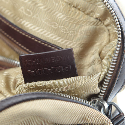 Prada Jacquard Logo Bauletto Corda Bruciato 7 of 18