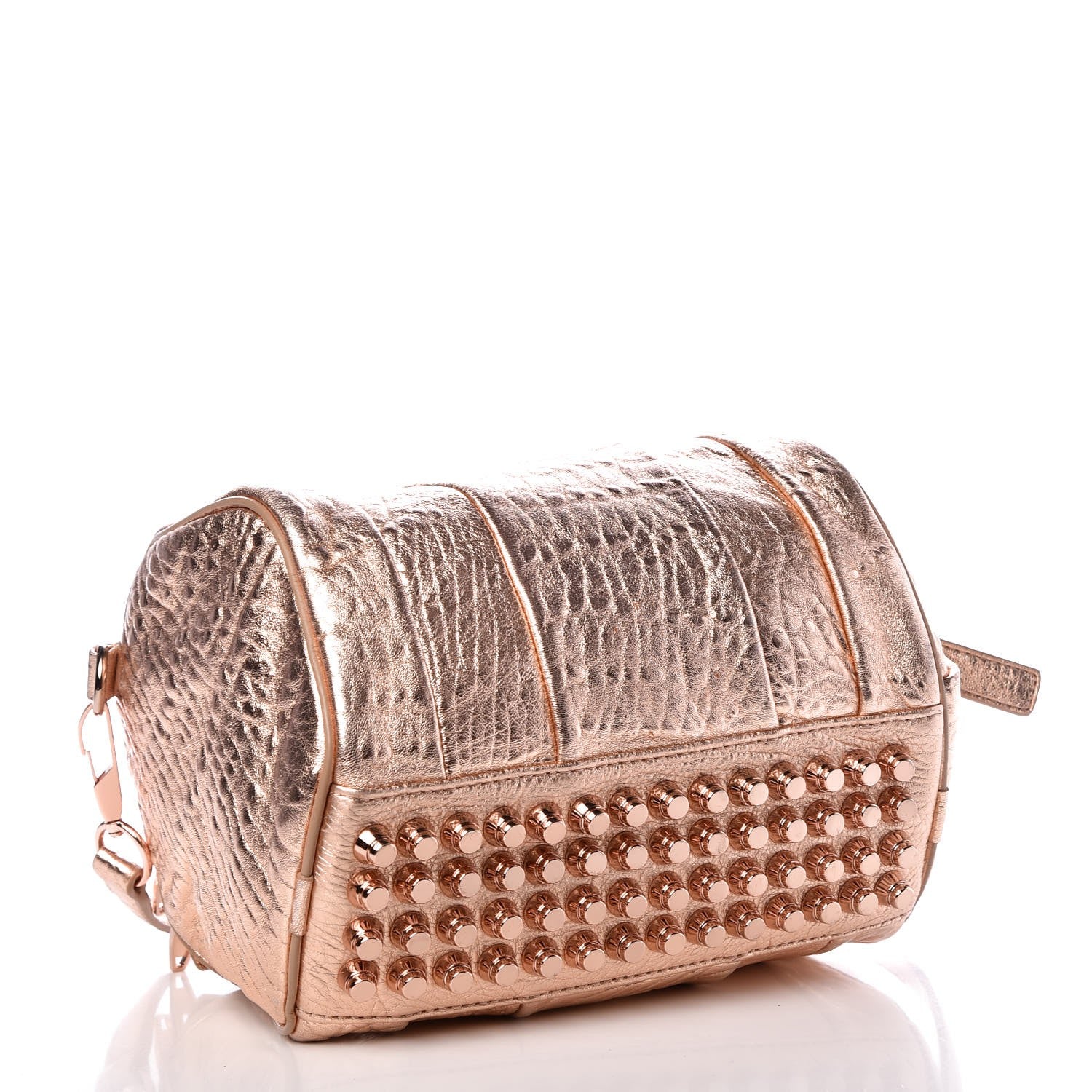 Alexander Wang Metallic Pebbled Lambskin Rockie Rose Gold Hardware 4 of 7
