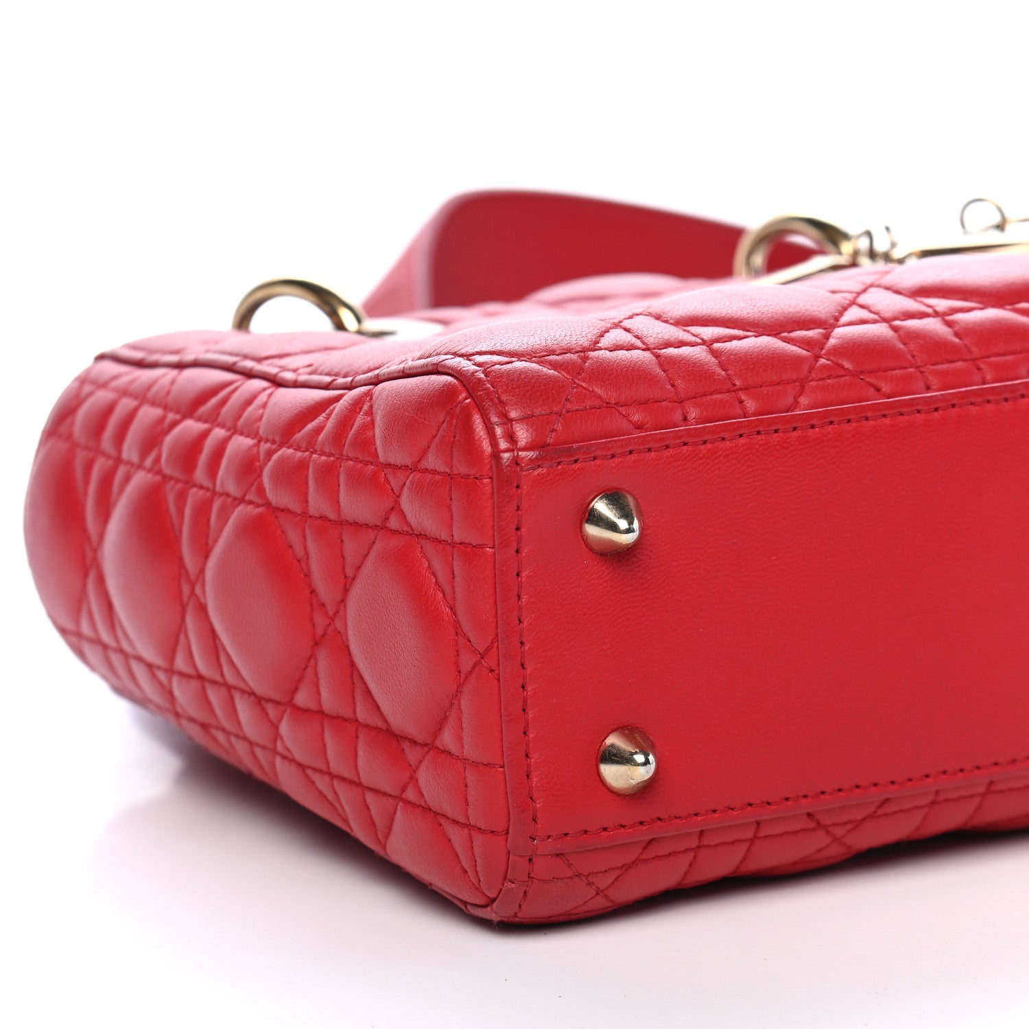 Christian Dior Lambskin Cannage Small Lucky Badges My Lady Dior Red 7 of 11