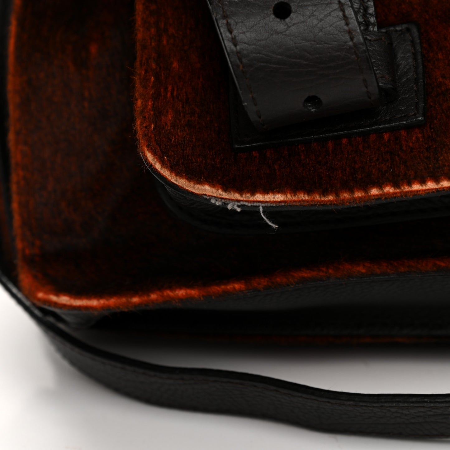 Calf Hair Leather PS1 Medium Satchel Chocolate