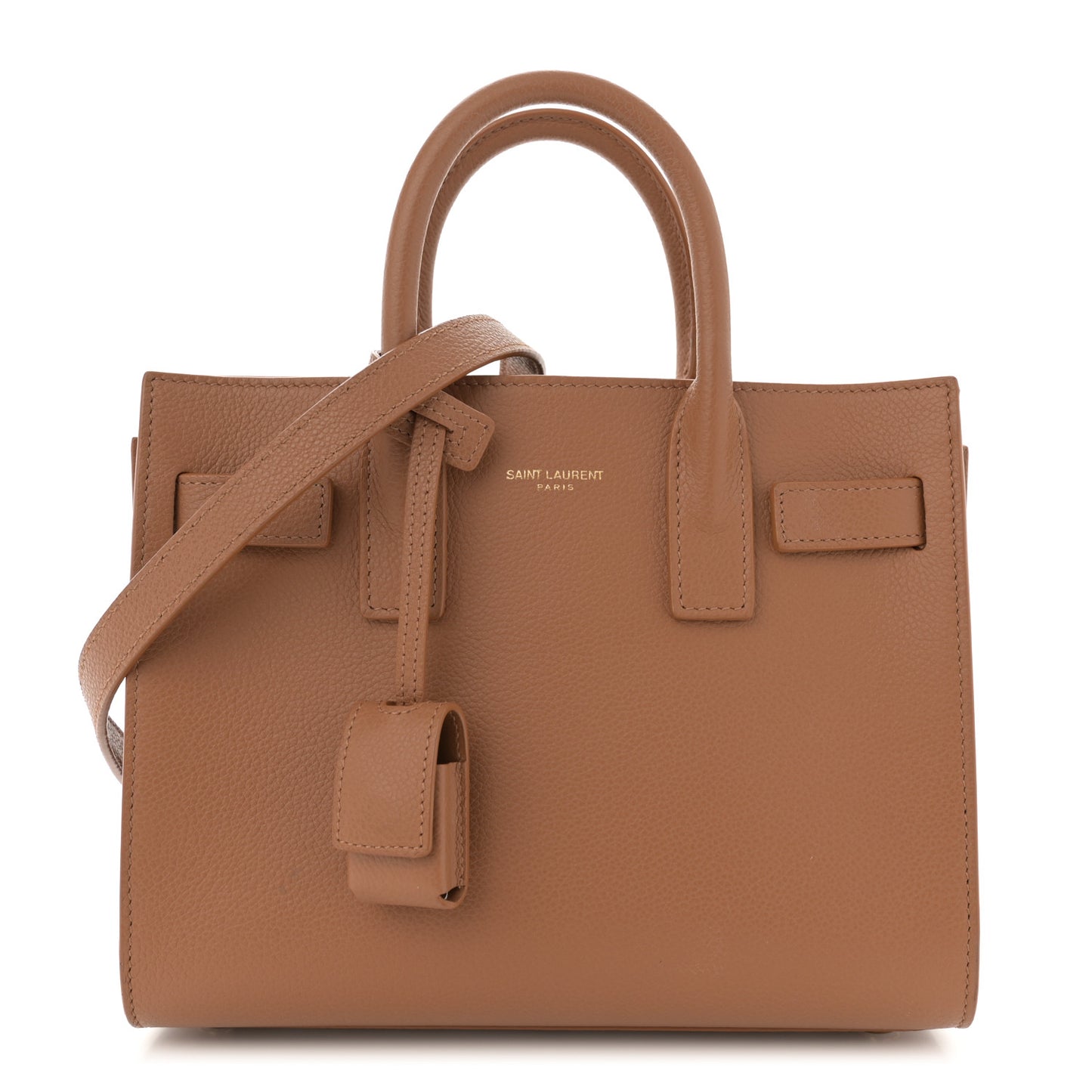Grained Calfskin Nano Sac De Jour Cinnamon