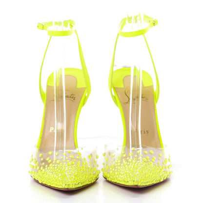 Christian Louboutin PVC Fluo Mat Spikaqueen 100 Pumps 39.5 Version Yellow Fluo 2 of 13