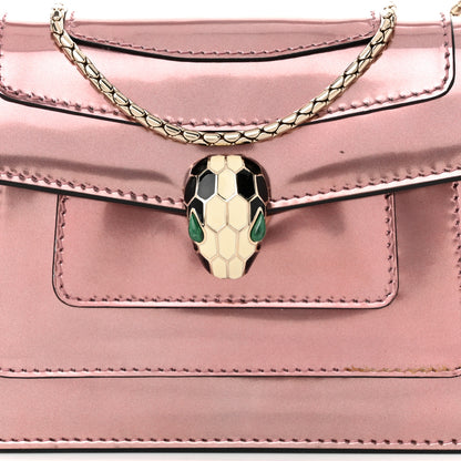 Bulgari Metallic Calfskin Mini Serpenti Forever Snake Strap Crossbody Bag Rose Quartz 7 of 9