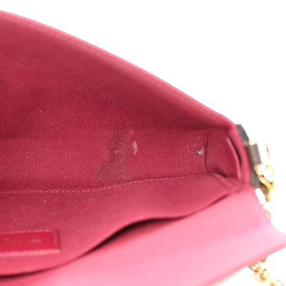 Louis Vuitton Monogram Pochette Felicie Chain Wallet Fuchsia 13 of 17