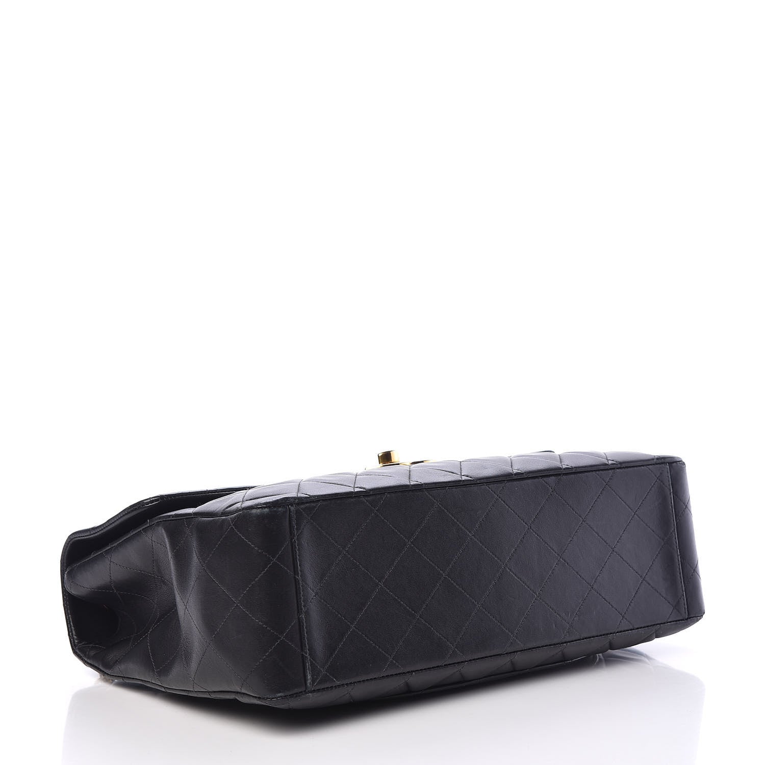 Chanel Lambskin Quilted XL Jumbo Single Flap Black 4 of 14