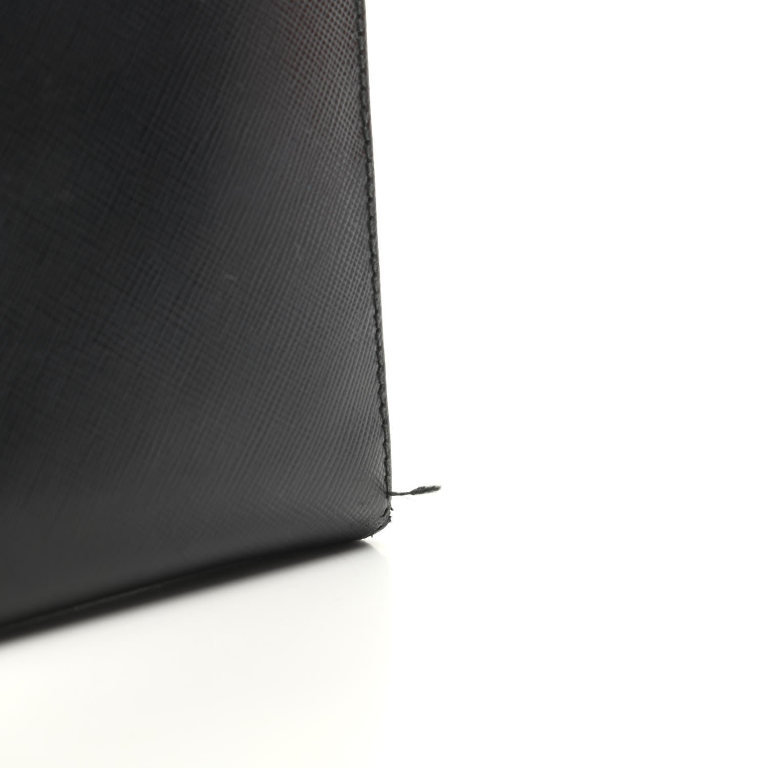 Prada Saffiano Metal Continental Flap Wallet Black 9 of 10