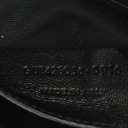 Saint Laurent Sheepskin Matelasse Chevron Patchwork Monogram Medium College Bag Black 7 of 9