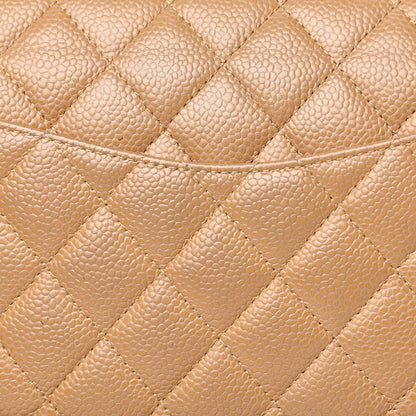 Chanel Caviar Quilted Medium Double Flap Beige 16 of 25