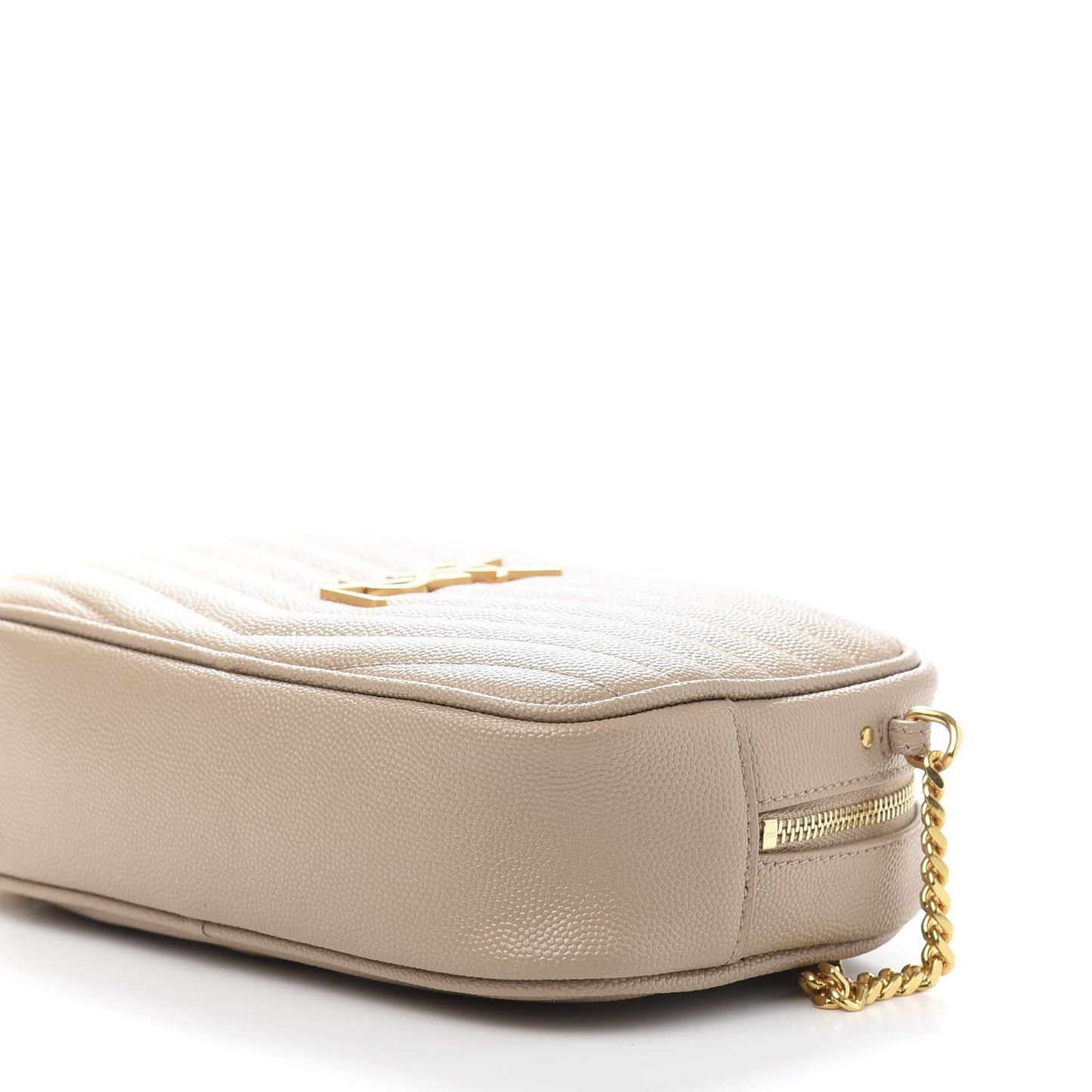 Grain De Poudre Matelasse Monogram Mini Lou Camera Bag Dark Beige