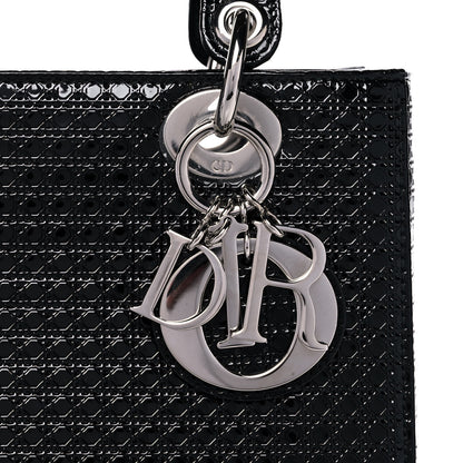 Christian Dior Patent Micro-Cannage Medium Lady Dior Black 8 of 12