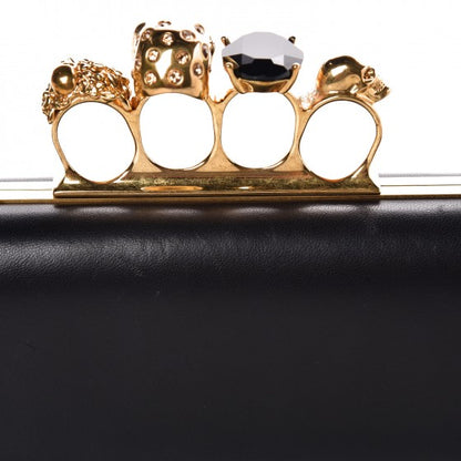 Alexander McQueen Nappa Chain Knuckle Box Clutch Black 11 of 16