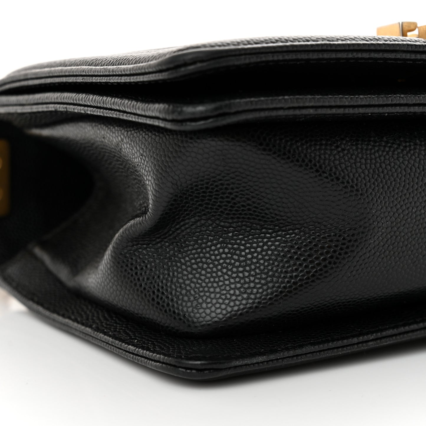 Caviar Quilted Small Boy Flap Black