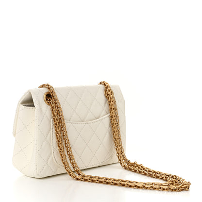 Chanel Aged Calfskin Quilted 2.55 Reissue Mini Flap White 3 of 10