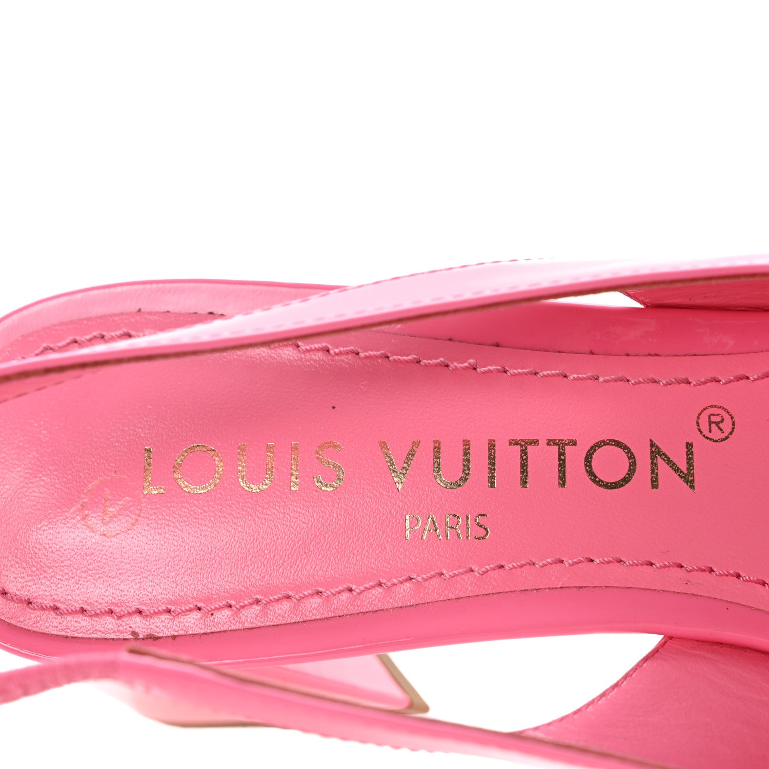 Louis Vuitton Patent Calfskin Shake Slingback Pumps 37.5 Pink 8 of 10