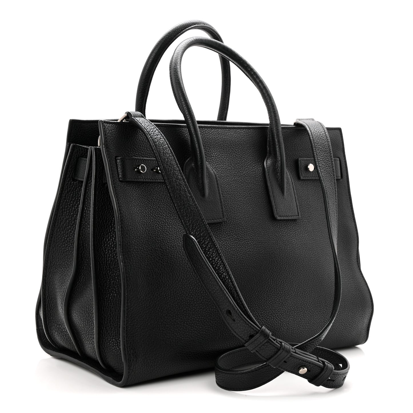 Grained Calfskin Small Supple Sac De Jour Black