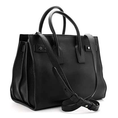 Saint Laurent Grained Calfskin Small Supple Sac De Jour Black 3 of 10