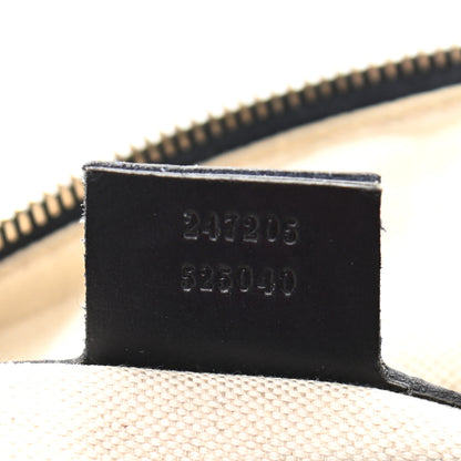 Gucci Monogram Selleria Calfskin Vintage Web Medium Boston Beige Blue 7 of 19