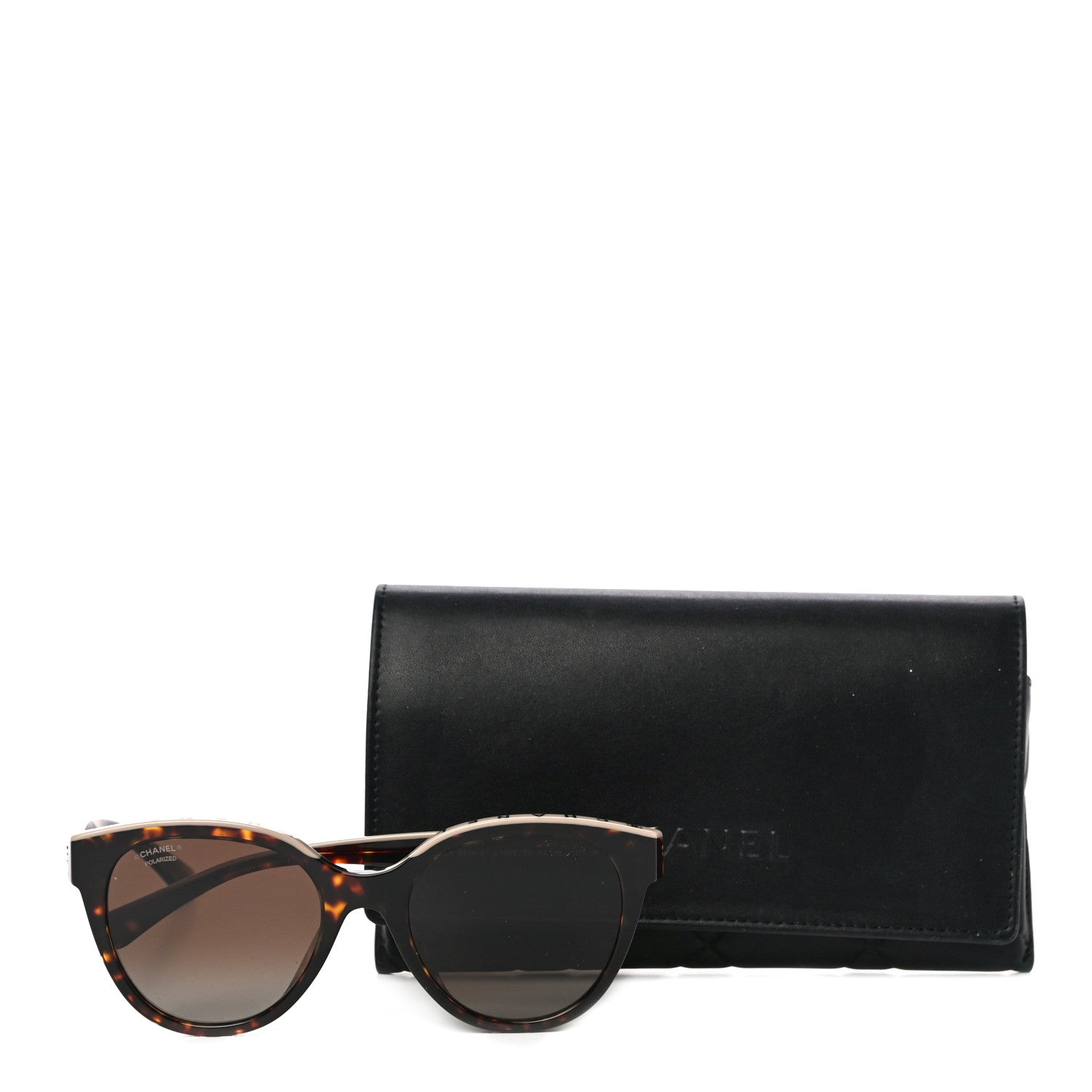 Chanel Acetate Polarized CC Butterfly Sunglasses 5414 Tortoise 8 of 8