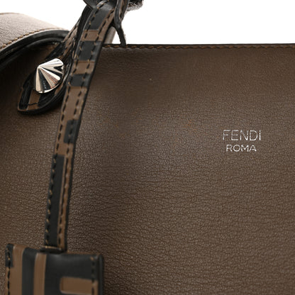 Fendi Vitello Dolce Bi-Color FF 1974 Embossed Medium By The Way Boston Bag Maya Black 11 of 14