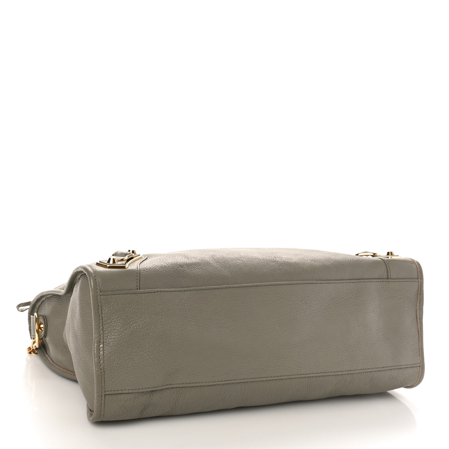Chevre Gold Metallic Edge Hardware City Gris Taupe