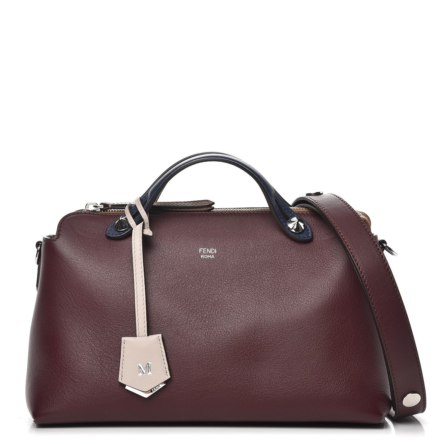 Vitello Dolce 4 Color Medium By The Way Boston Bag Bordeaux Grigio Polvere Multicolor