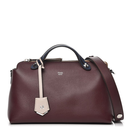 Fendi Vitello Dolce 4 Color Medium By The Way Boston Bag Bordeaux Grigio Polvere Multicolor 1 of 9