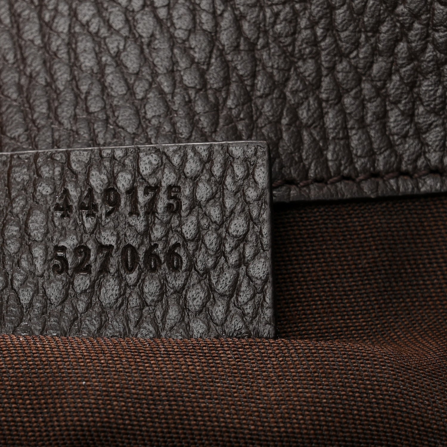 Gucci Monogram Dollar Calfskin O Drawstring Backpack Beige Ebony Testa di Moro Dark Chocolate 7 of 13