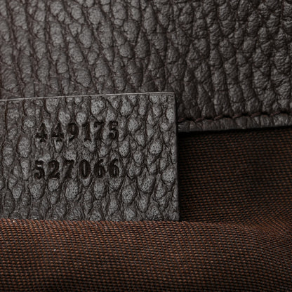 Gucci Monogram Dollar Calfskin O Drawstring Backpack Beige Ebony Testa di Moro Dark Chocolate 7 of 13