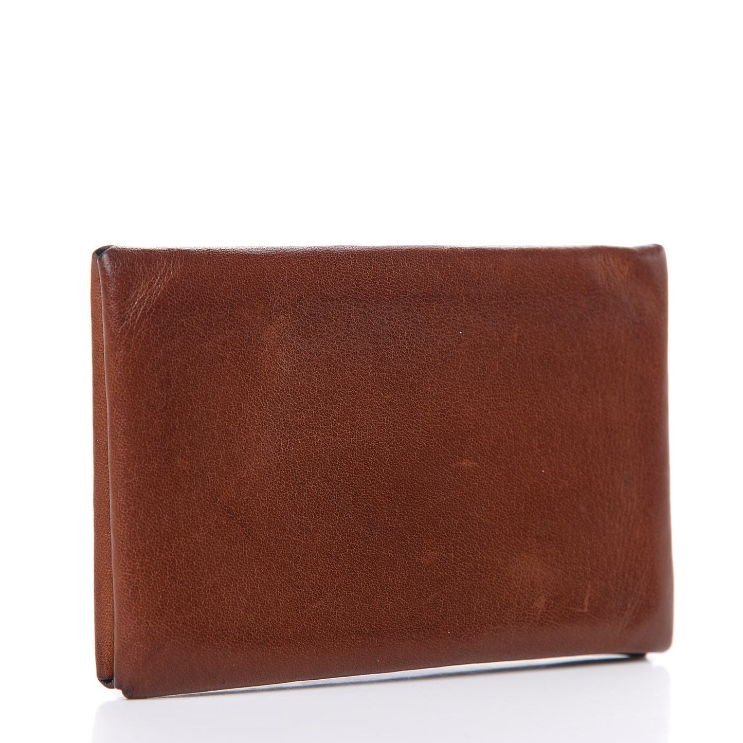 Barenia Calvi Card Case Fauve Blue Saphir