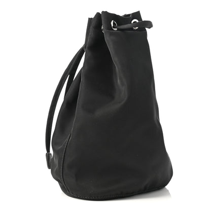 Prada Saffiano Tessuto Nylon Vela Bucket Wristlet Black 2 of 8