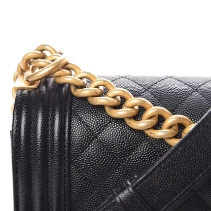Chanel Caviar Quilted Medium Boy Flap Black 10 of 16