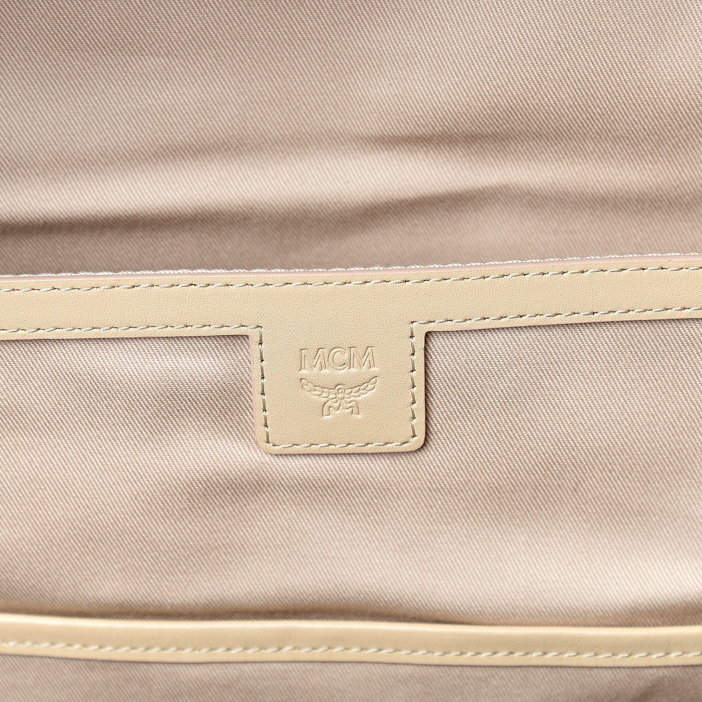Metallic Visetos Striped Medium Stark Backpack White Beige