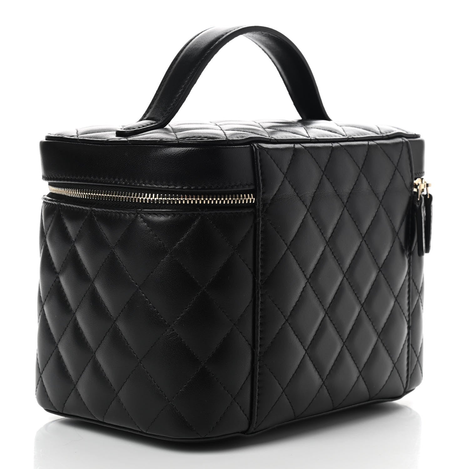 Chanel Lambskin Quilted Large Vanity Pouch Black 3 of 7