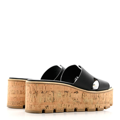 Hermes Calfskin Cork Eze 30 Sandals 36 Black 4 of 11