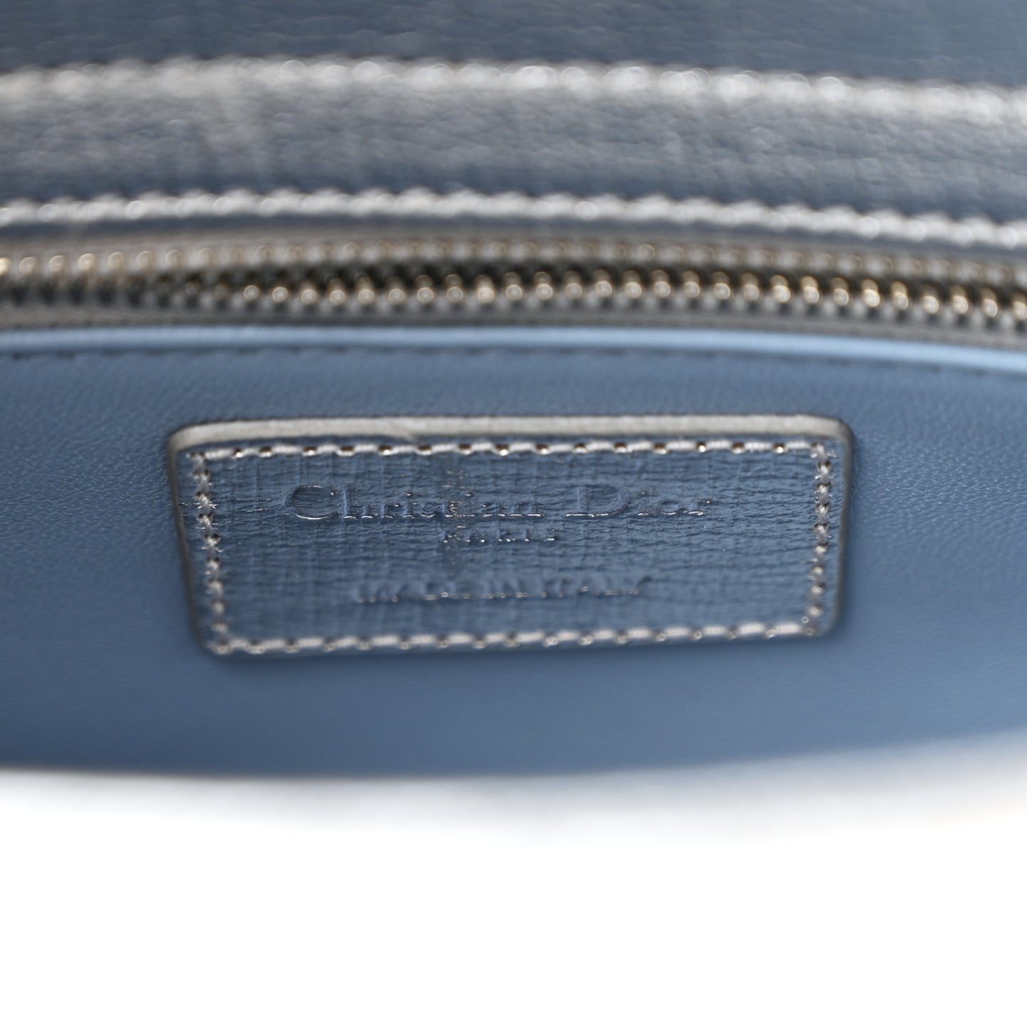 Metallic Grained Calfskin Cannage Small Lucky Badges My Lady Dior Silver