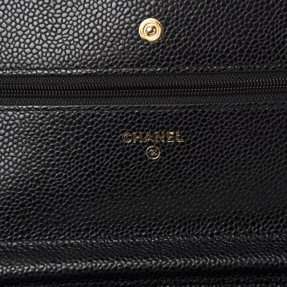Chanel Caviar Quilted Wallet On Chain WOC Black 8 of 12
