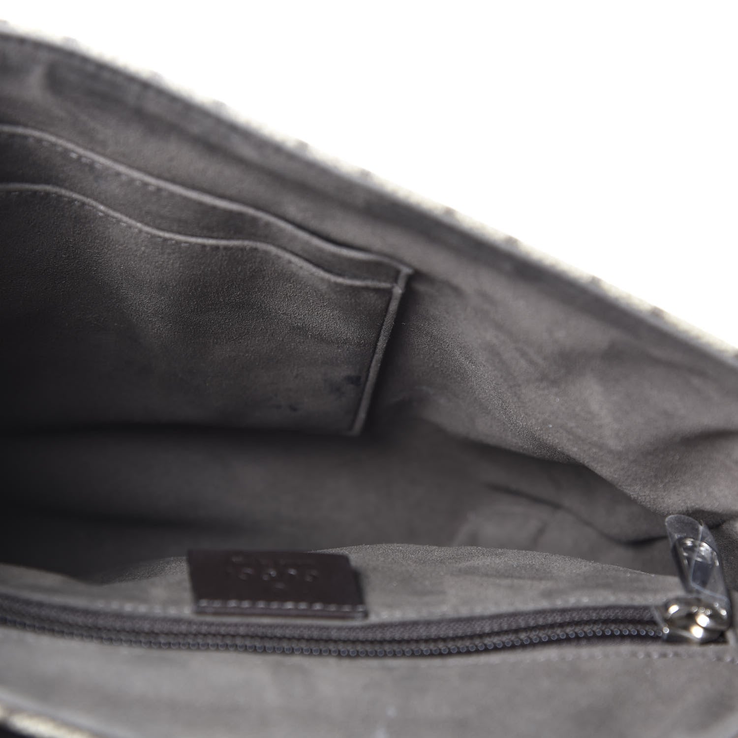 Gucci GG Supreme Monogram Selleria Calfskin Satchel Messenger Bag Beige Ebony Cocoa Marrone Scuro 4 of 13