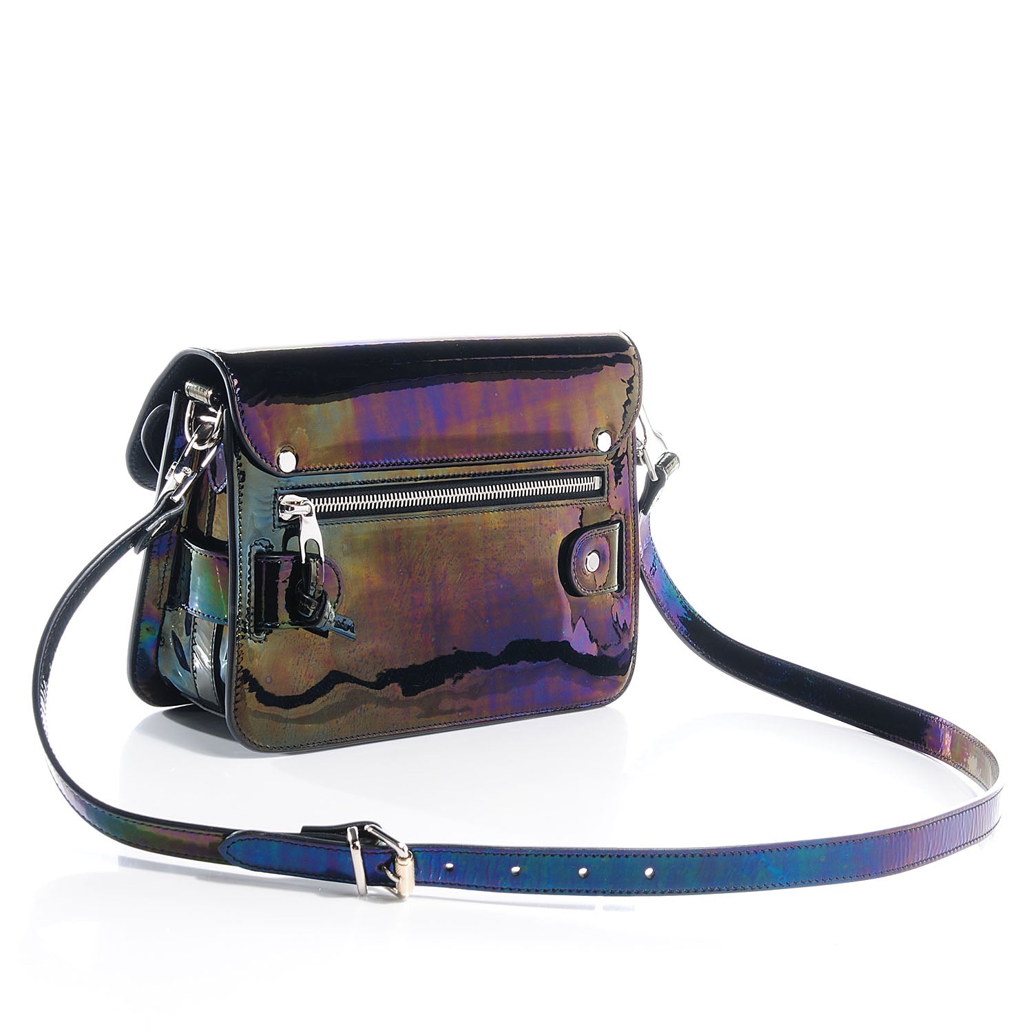 Proenza Schouler PS11 Mini Classic Shoulder Bag Holographic Oil Slick 3 of 12