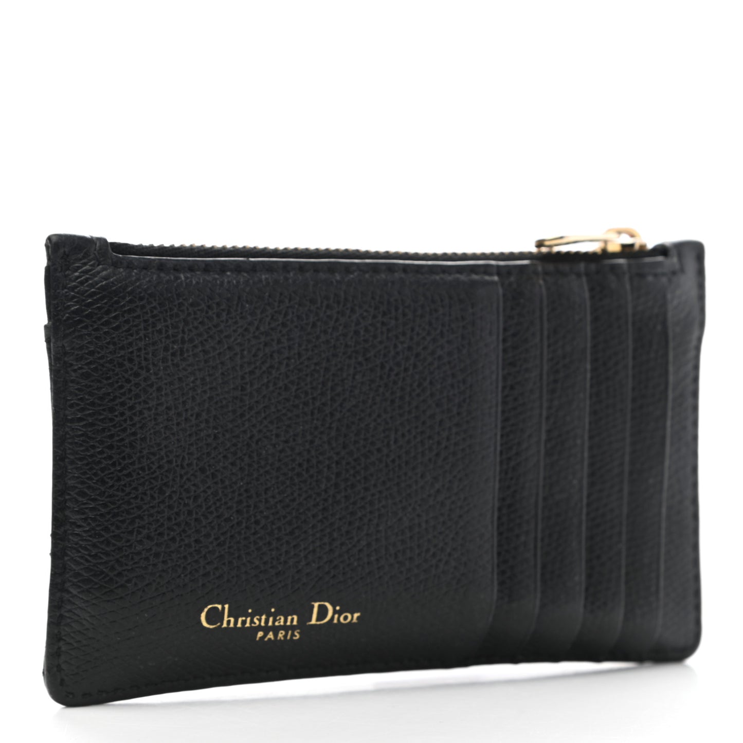 Grained Calfskin Cannage Diorama Wallet Black