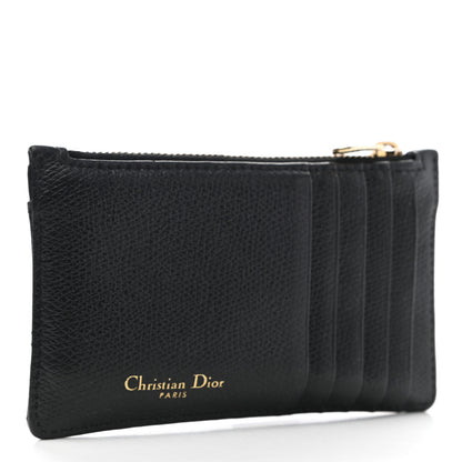 Christian Dior Grained Calfskin Cannage Diorama Wallet Black 3 of 7