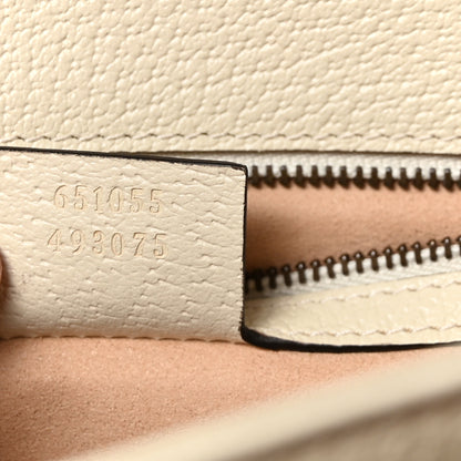 Gucci GG Supreme Monogram Textured Dollar Calfskin Web Small Ophidia Padlock Top Handle Bag  Beige Ebony Mystic White 7 of 10