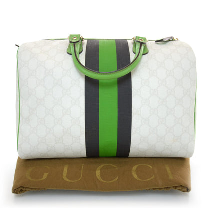 Gucci GG Plus Monogram Web Stripe Medium Joy Boston Green 3 of 8