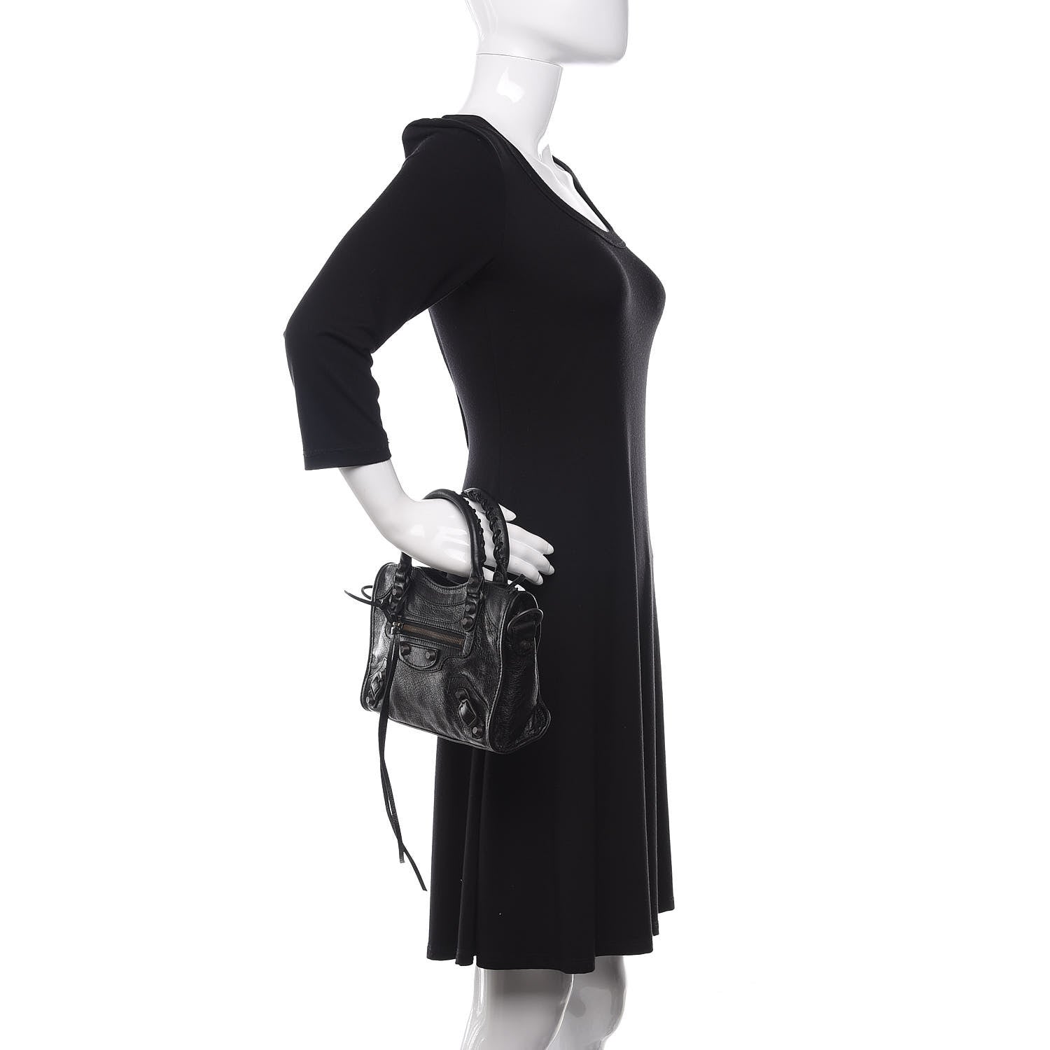 Balenciaga Agneau Arena Classic Black Hardware Mini City Black 3 of 11