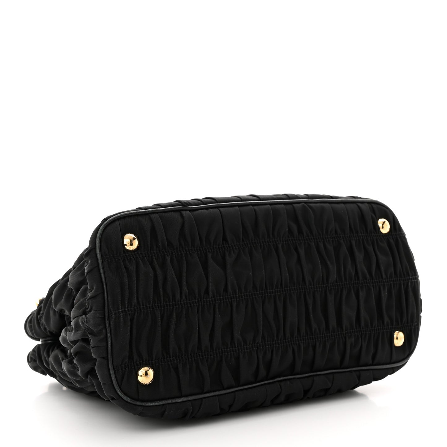 Tessuto Nylon Gaufre Small Tote Black