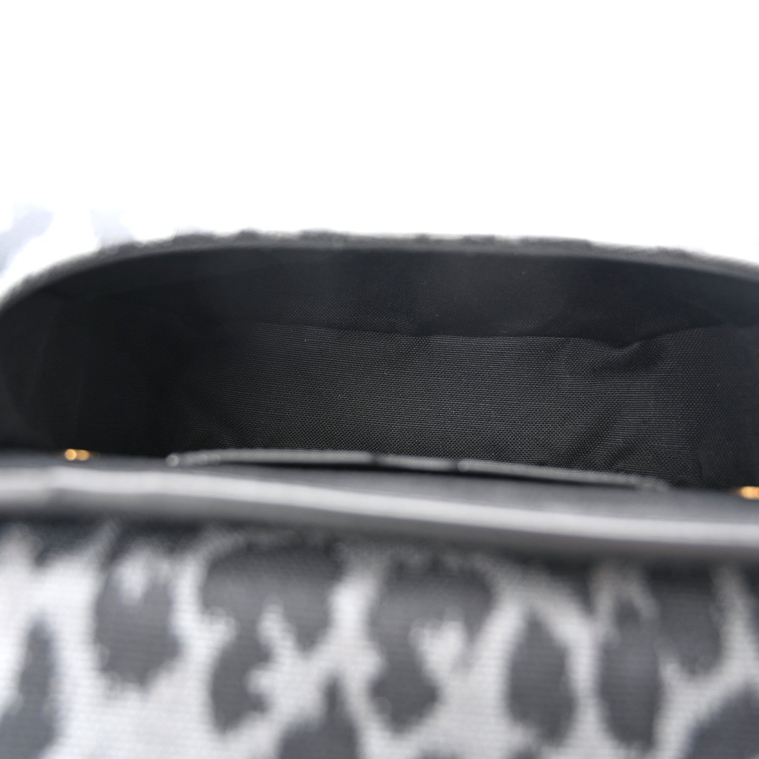 Christian Dior Canvas Mizza Embroidered Medium Bobby Flap Grey Black 5 of 9